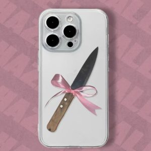 Transparent And Cute Bow-shaped Fruit Knife Phone Case