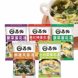 Prepare A Small Packet Of Ready-to-eat Fresh Vegetable And Lotus Root Soup Base