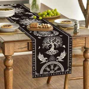 Viking Tree Of Life Linen Table Runner