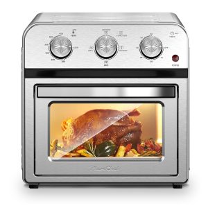 13QT Air Fryer Toaster Oven, Healthy Oil-Free Cooking, Multifunctional Convection Contertop Oven, Adjustable Time, Temp Control, Stainless Steel