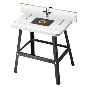Precision Router Table System, 31.5 In X 23.9 In, Routing Table Accessory Kit With Adjustable Fence, MDF Top, Sturdy Metal Base, Dust Collection Port, Compatible With Routes & Various Drill Bits