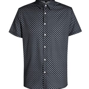 A Classic And Fashionable Diamond-shaped Small Checkered Shirt For Men