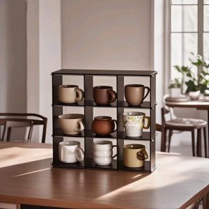 Desktop Multi-layer Grid Transparent Display Shelf