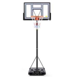 Basketball Hoop Outdoor 4.2-10ft Adjustable Height, Portable Basketball Hoop Goal Court System For Kids Adults, 44 Inch Shatterproof Backboard