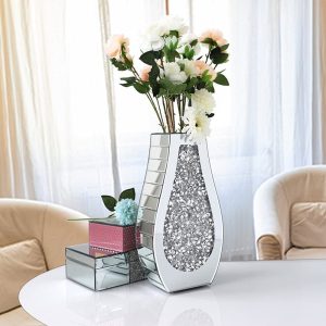 Mirror-surface Glass Dining Table Vase Flower Arrangement Decoration