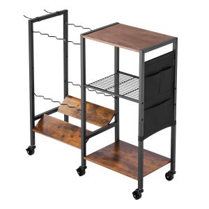 Fishing Rod Holder For 12-Rods, Mobile Fishing Pole Rack Cart With Wheels, Fish Gear Equipment Organizer For Garage Home Indoor Use, For Tackle Box Reel Accessories Storage, Gifts For Men