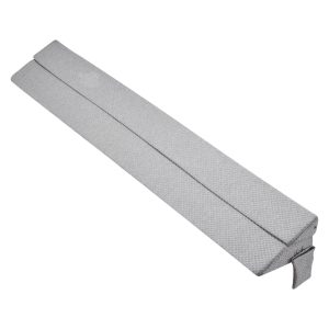 Bed Wedge Pillow For Headboard, King Size, 76"x10"x6" Bed Gap Filler, Fill 0-7" Gap Between Headboard And Mattress, 25D Foam Mattress Wedge Headboard Pillow With Side Pocket, For Backrest, Gray