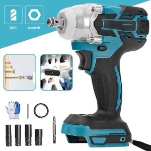 For 18V Battery Impact Wrench Brushless Driver Cordless Rattle Gun Socket