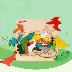 3D Wooden Educational For Infants And Toddlers Multilayer Puzzle Toy