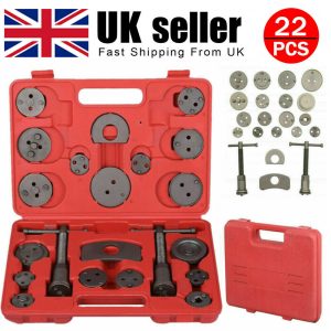 UNIVERSAL NEW BRAKE CALIPER PISTON REWIND WIND BACK TOOL KIT 23 PIECES SET