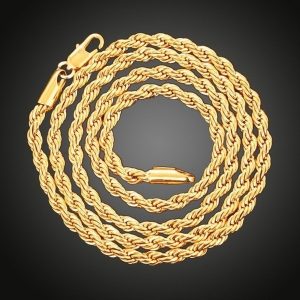 Trendy Jewelry Braided, Sparkling Twisted Rope Necklace