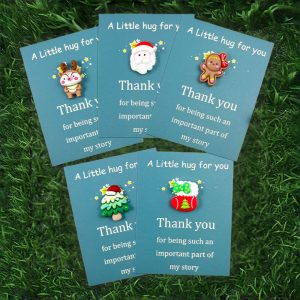 Christmas Resin Pocket Hugs Holiday Cards