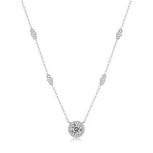 Twinkling Starlight - A Fashionable And Trendy Necklace Pendant Set With Top-quality Moissanite S925 Silver And Platinum-plated Gold Can Be Tested With A Diamond Pen.