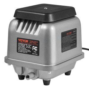 Linear Air Pump, 109L/Min Air Flow Septic Aerator Pump, Aeration System For 1/2 Acre 10 FT Deep Ponds, Water Gardens, Waste Treatments, Septic Tanks, Aquariums, Seafood Restaurants, Fish Farms