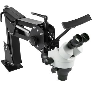 Micro Inlaid Mirror Multi-Directional Microscope With Spring Bracket Multi-Directional Micro-Setting Microscope Microscope Gem Diamond Setting Machine With Stand Jewelry Tools 7X-45X