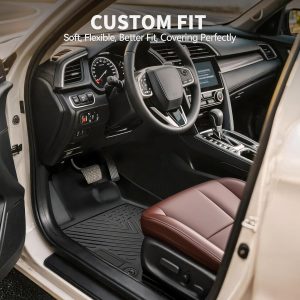 Floor Mats Fit For 2018-2023 Mazda CX-5, TPE All Weather Custom Fit Floor Liners For Mazda CX5, 1st & 2nd Row Car Mats Accessories, Black