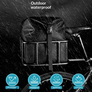 Bicycle Basket Steel Rear Rack For Bicycles With Inner Liner