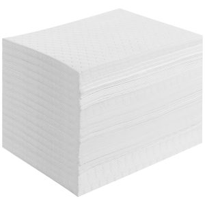 Spill Absorbent Pads, Oil Absorbing Mat Absorbs Up 20 Gal, 15" L X20" W Polypropylene Absorbent Pad For Oil Only, Oil Spill Mats Pack Of 100