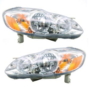 For ToyotaCorolla 2003-2008 Halogen Headlights Assembly Left&Right Side Lamps