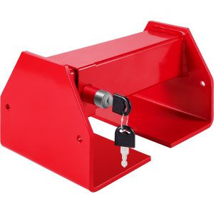 Cargo Container Lock 9.84"-17.32" Locking Distance Semi Truck Door Locks With 2 Keys Shipping Container Accessories Red Powder-Coated With Spring Lock For Fixed Container(Large Size)