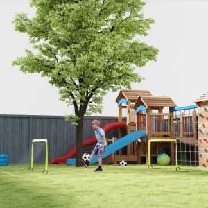 HOMCOM Two Football Goal Nets, Foldable Outdoor Sport Training Equipment, For Teens, Adults, With Carrying Bag, Yellow