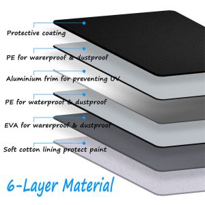 Universal Waterproof 6 Layer Car Cover Heavy Duty Cotton Rain Snow UV Protection