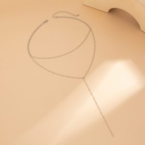 Plum Blossom Y-Shaped Necklace Pearl Necklace Simple And Stylish For Women