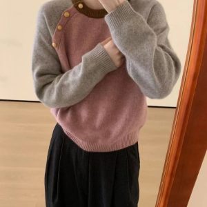 Womens Sweater With A Relaxed Designer-inspired Knit Top