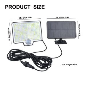 294 LED Solar Outdoor Light, 2600LM Solar Street Light, IP67 Waterproof