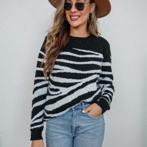 Single-breasted Classy Plus-size Commuter Sweater