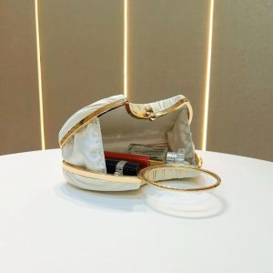 Satin Cheongsam Pleated Evening Clutch