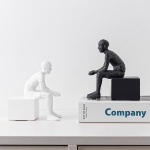 Nordic-style Seated Bookends For Home Decor