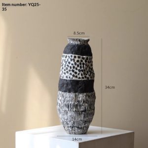 Wind Ceramic Vase Ornaments A Light-Luxury High-End Artistic Decor For Flower Arrangements