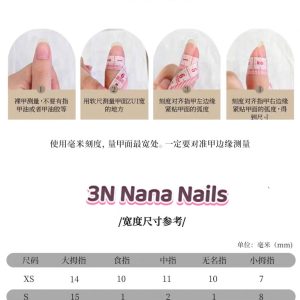 Wearable Nail Relief Long Pointed Blue Sapphire Three-dimensional